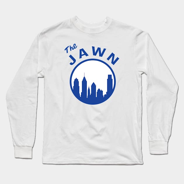 The Jawn - White/Blue Long Sleeve T-Shirt by KFig21